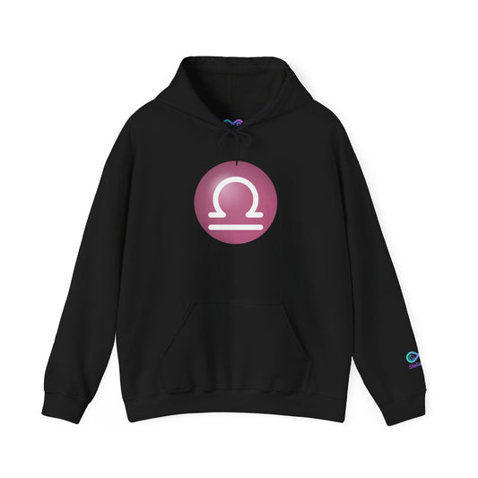 Unisex Libra Zodiac Hoodie — Astrology Glyph Sweatshirt