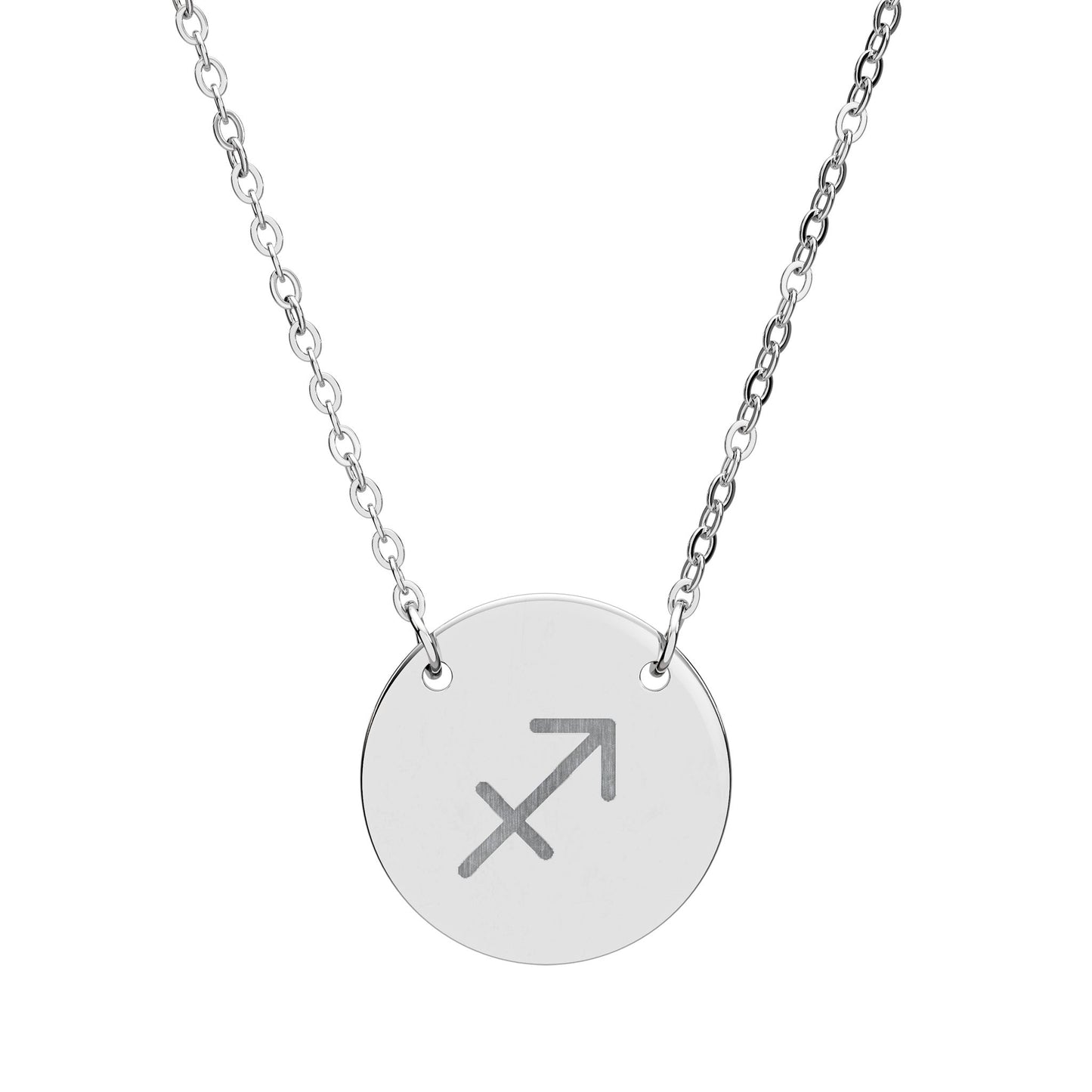 Sagittarius Engraved Zodiac Necklace