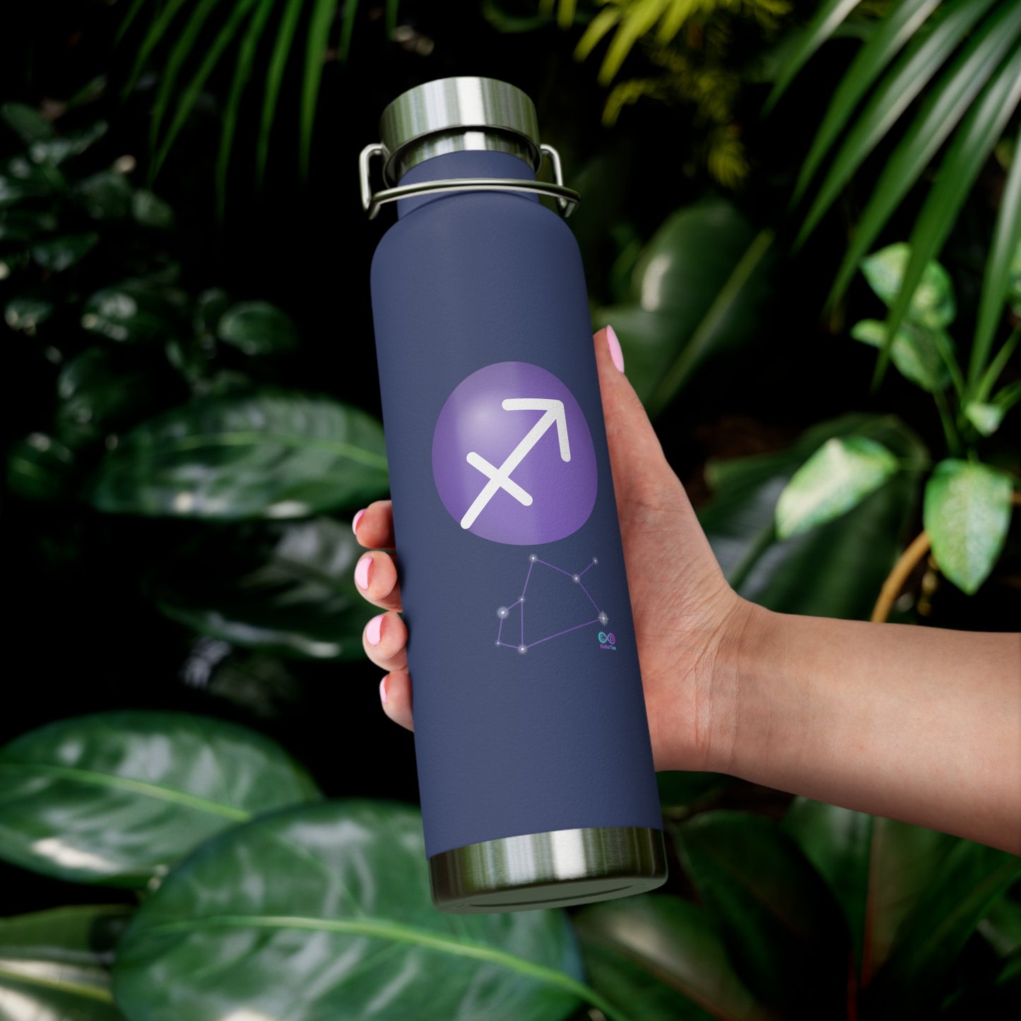 Sagittarius Zodiac 22oz Insulated Water Bottle — Astrology Constellation Design