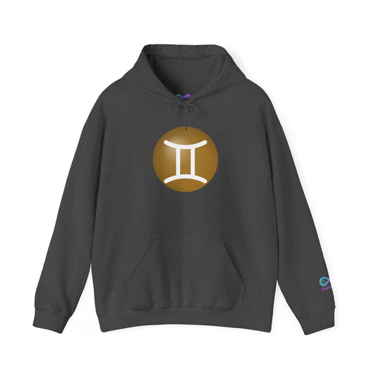 Unisex Gemini Zodiac Hoodie — Astrology Symbol Sweatshirt