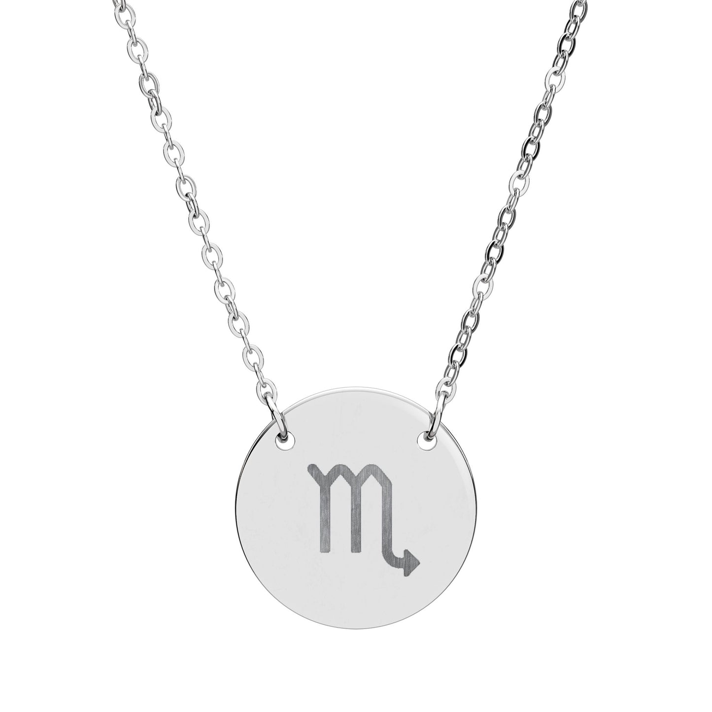Scorpio Engraved Zodiac Necklace