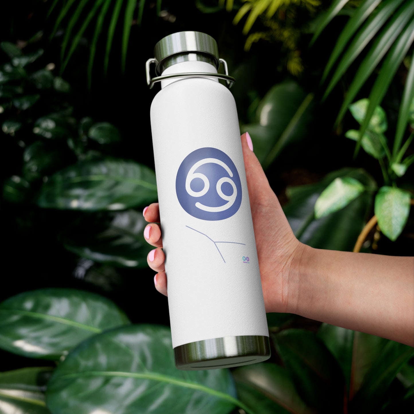 Cancer Zodiac Stainless Steel Water Bottle — 22oz Insulated Travel Flask
