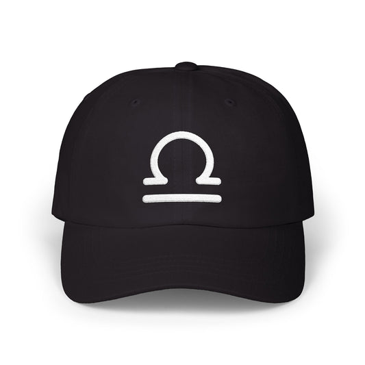 Libra Zodiac Hat — White Glyph
