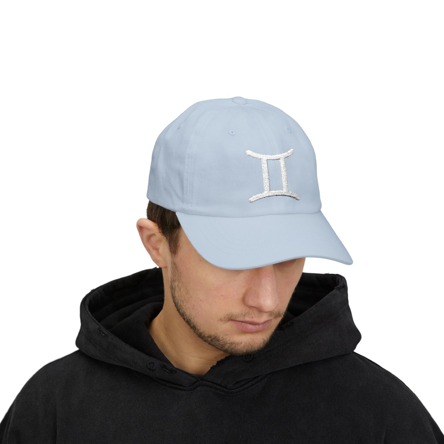 Gemini Zodiac Hat — White Glyph