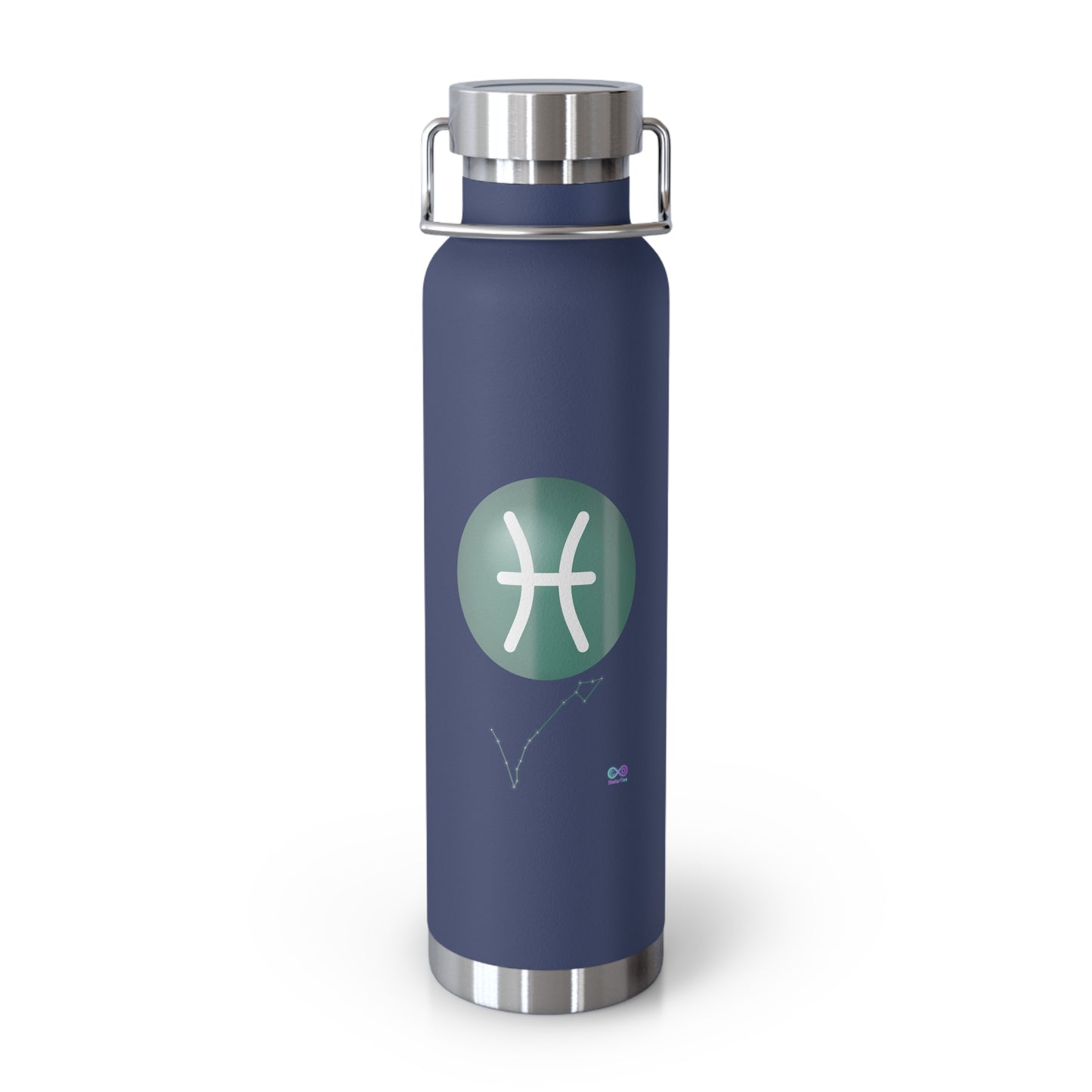 Pisces Zodiac Stainless Water Bottle — 22oz Copper Vacuum Insulated