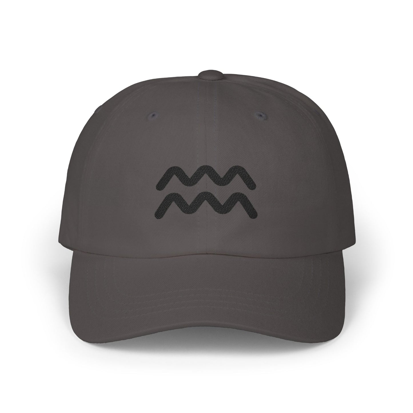 Aquarius Zodiac Hat — Black Glyph