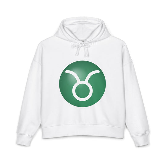 Women's Taurus Zodiac Hoodie — Organic Midweight Astrology Glyph Hoodie