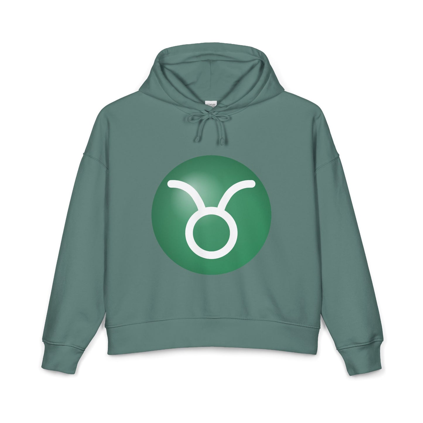 Women's Taurus Zodiac Hoodie — Organic Midweight Astrology Glyph Hoodie