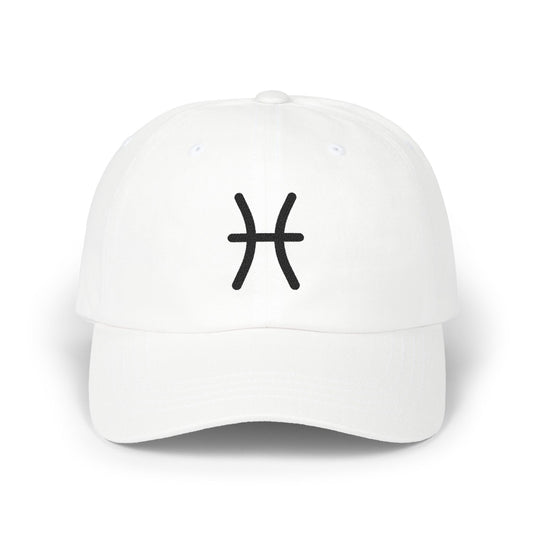 Pisces Zodiac Hat — Black Glyph