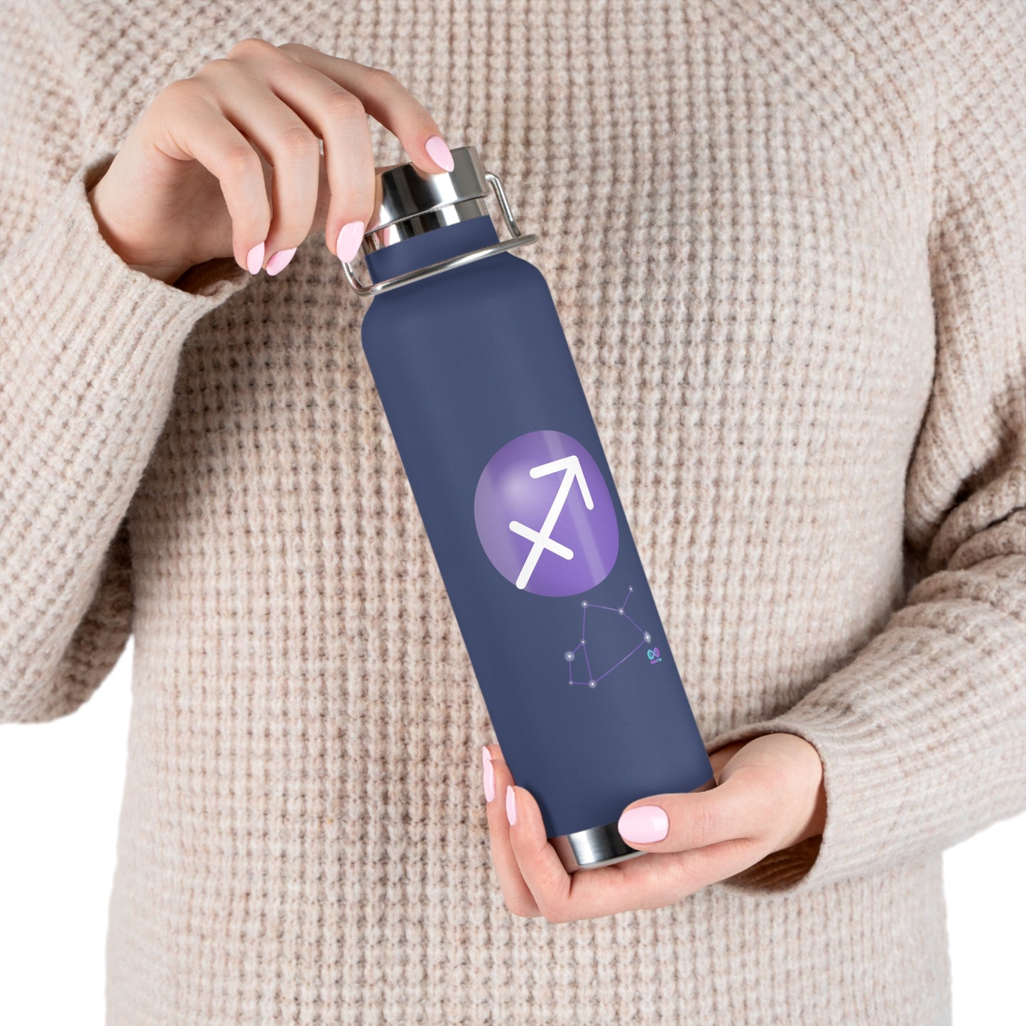 Sagittarius Zodiac 22oz Insulated Water Bottle — Astrology Constellation Design