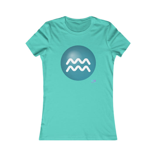 Women's Aquarius Zodiac Glyph Tee