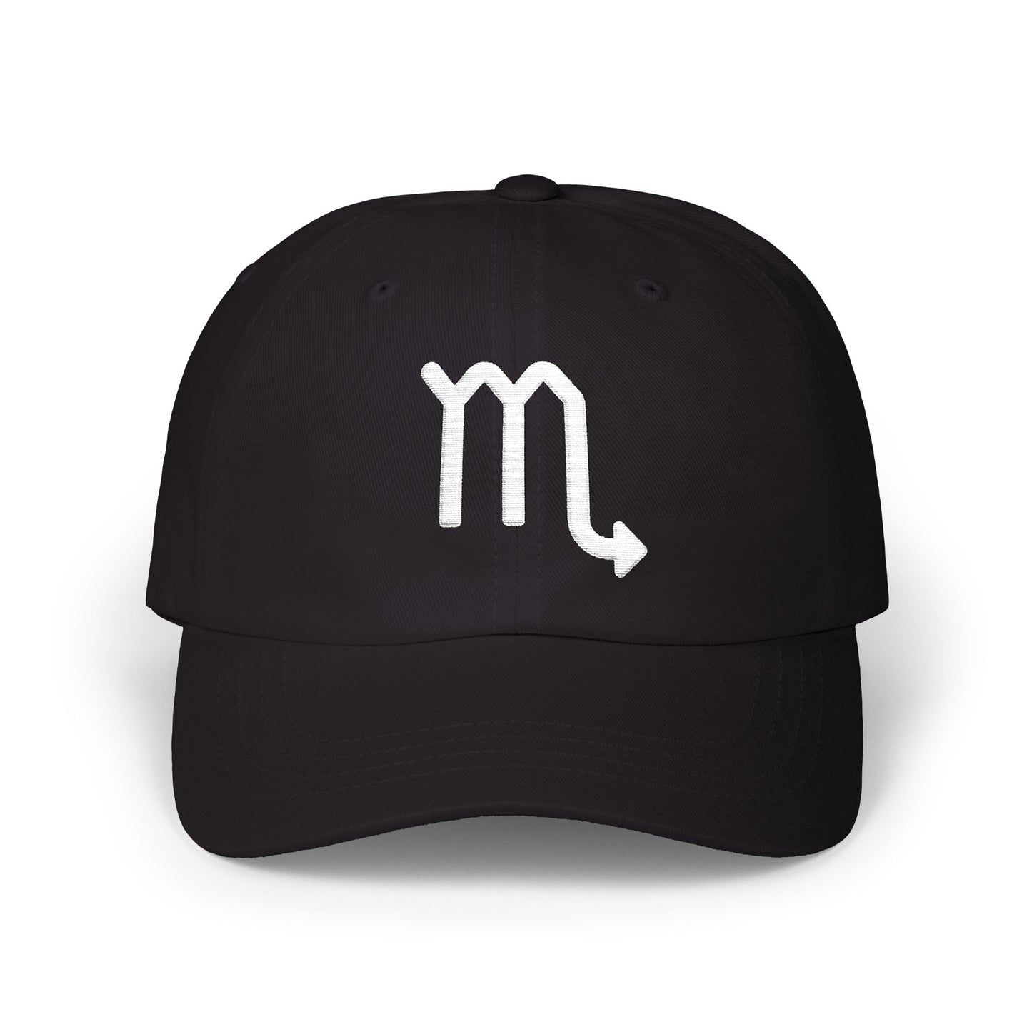 Scorpio Zodiac Hat — White Glyph