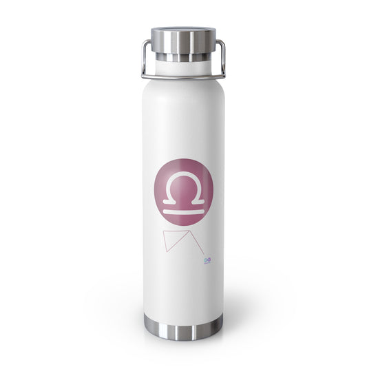 Libra Zodiac Stainless Steel Water Bottle — 22oz Insulated Copper Vacuum Flask