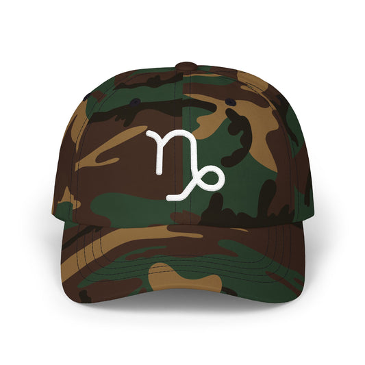 Capricorn Zodiac Hat — White Glyph