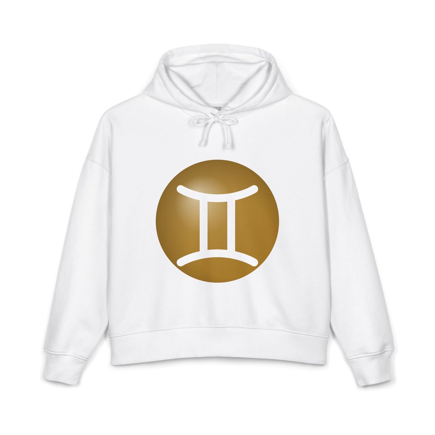 Women's Gemini Zodiac Hoodie — Organic Midweight Astrology Glyph Sweatshirt