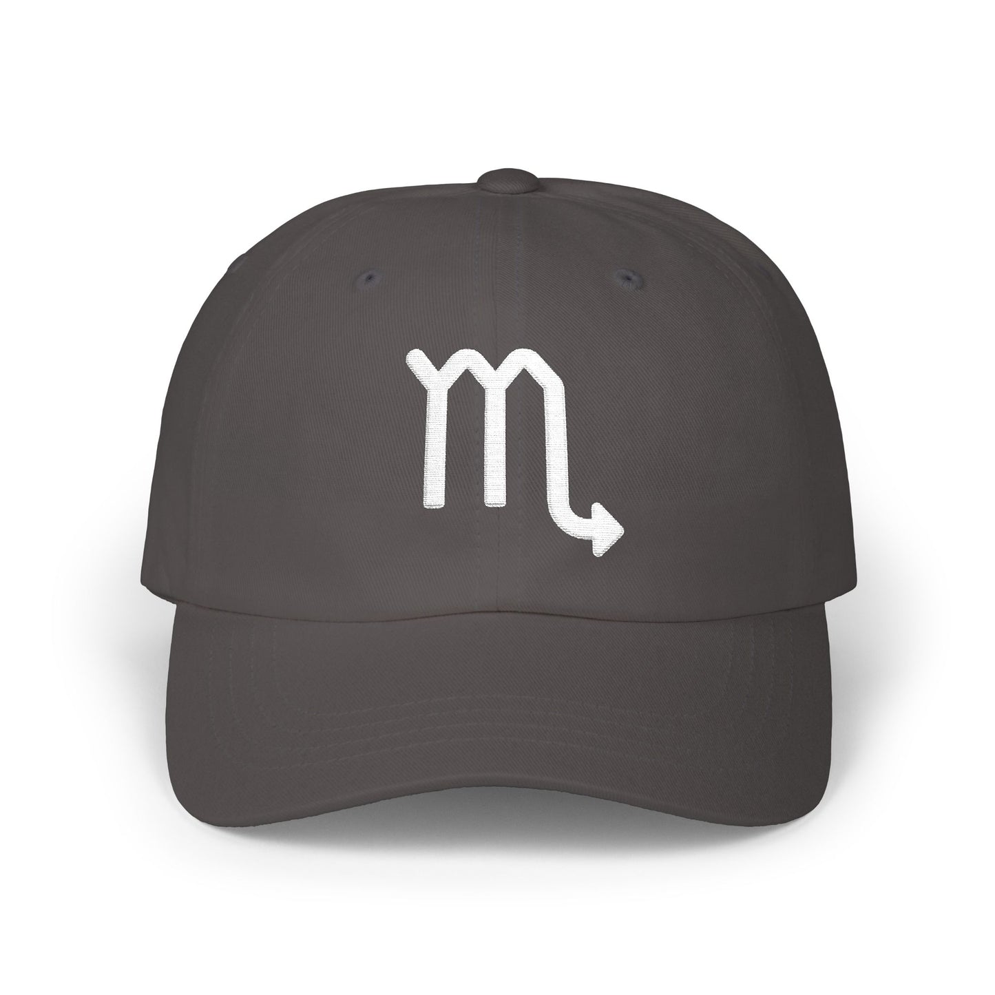 Scorpio Zodiac Hat — White Glyph
