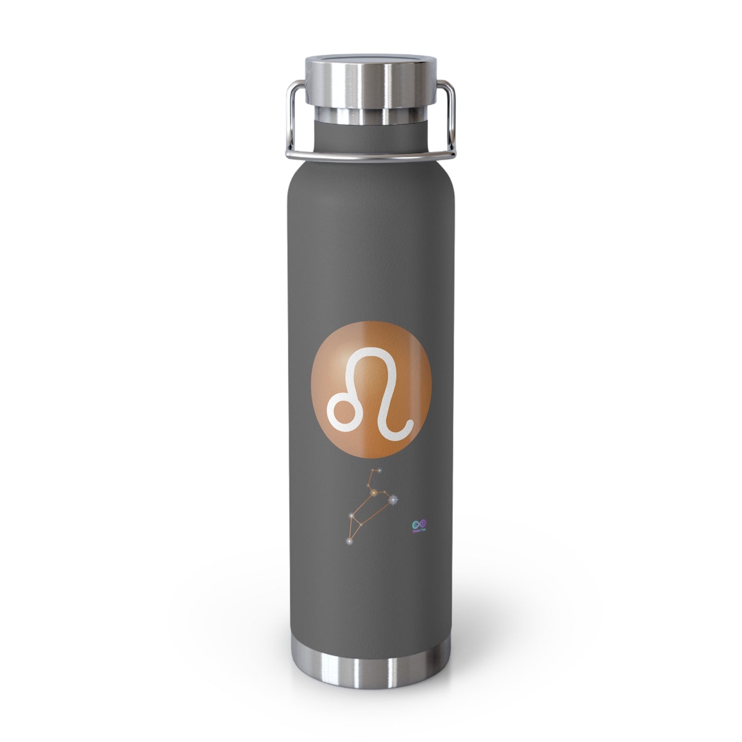 Leo Zodiac Copper Vacuum Insulated Bottle — 22 oz Stainless Travel Tumbler