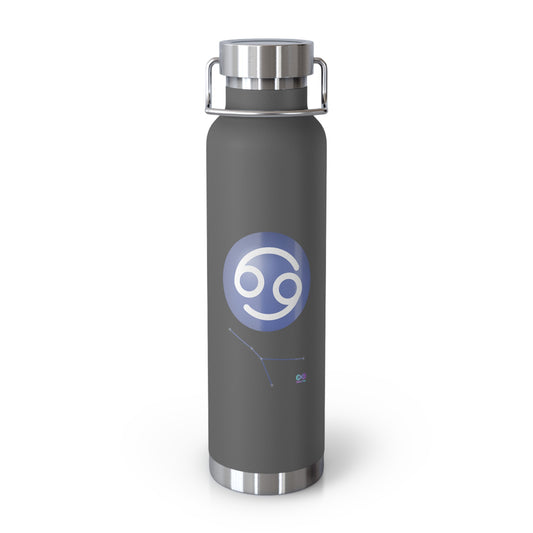Cancer Zodiac Stainless Steel Water Bottle — 22oz Insulated Travel Flask