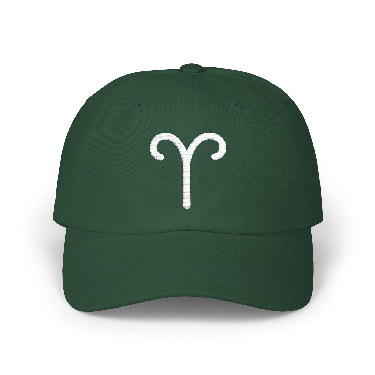Aries Zodiac Hat — White Glyph