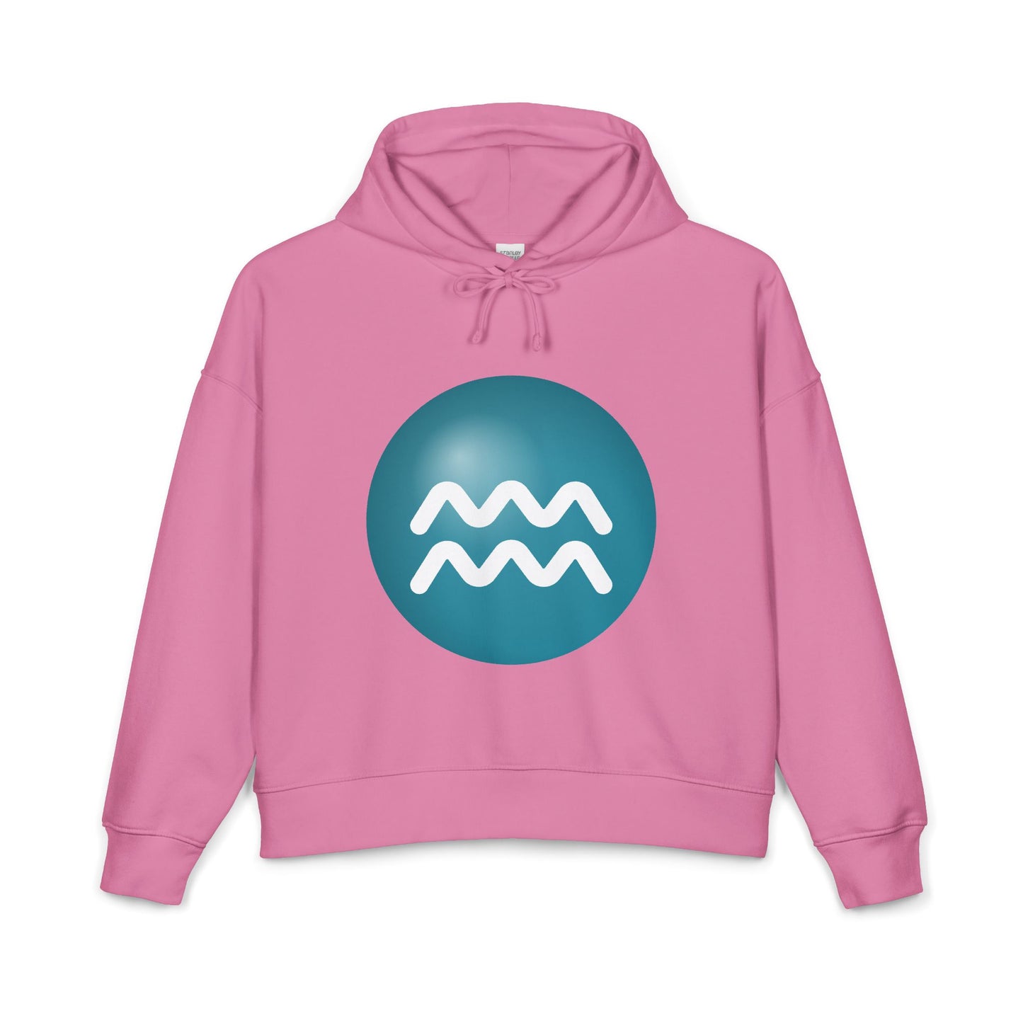Women's Aquarius Glyph Hoodie — Organic Midweight Astrology Sweatshirt