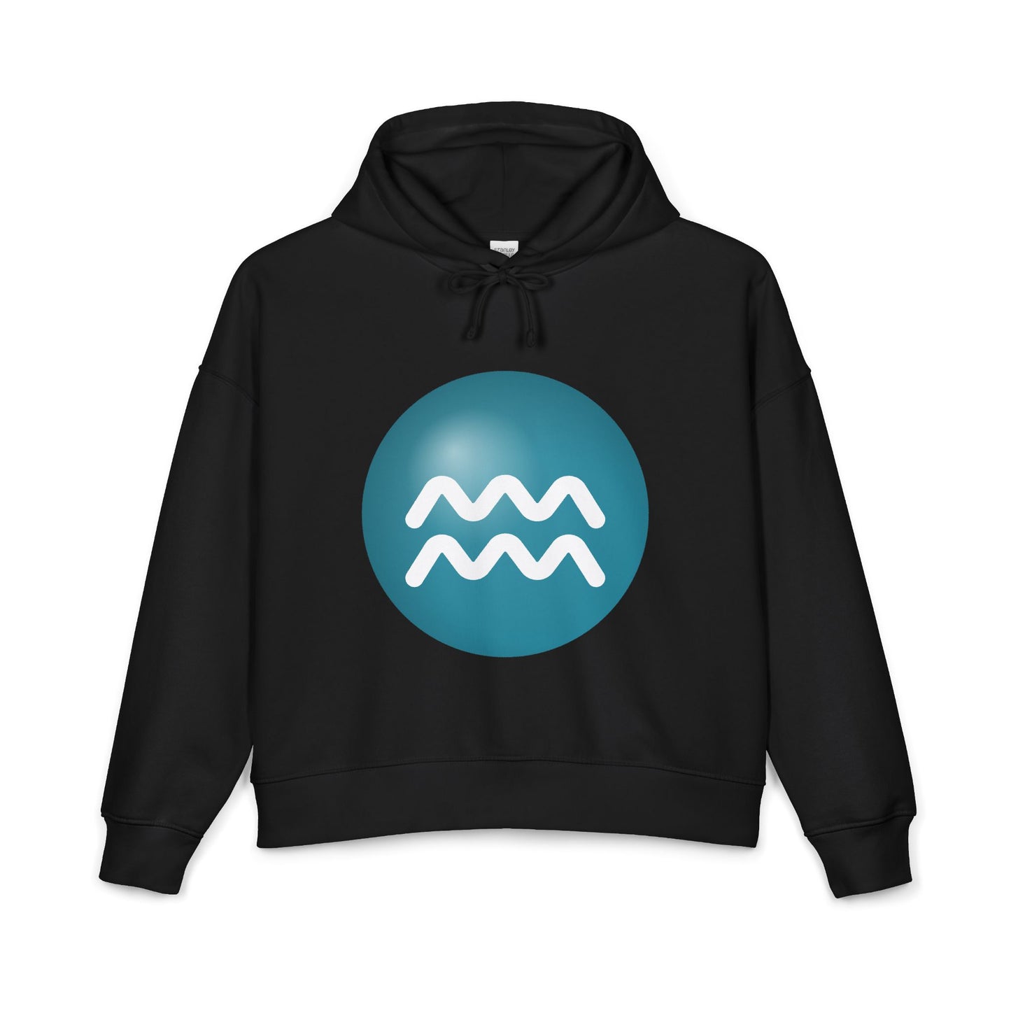 Women's Aquarius Glyph Hoodie — Organic Midweight Astrology Sweatshirt