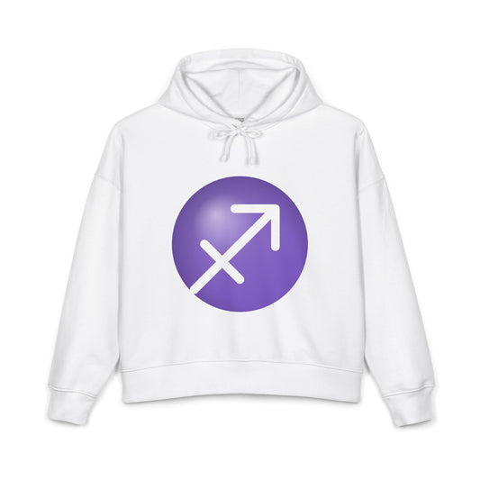 Women's Sagittarius Zodiac Hoodie — Astrology Glyph Sweatshirt