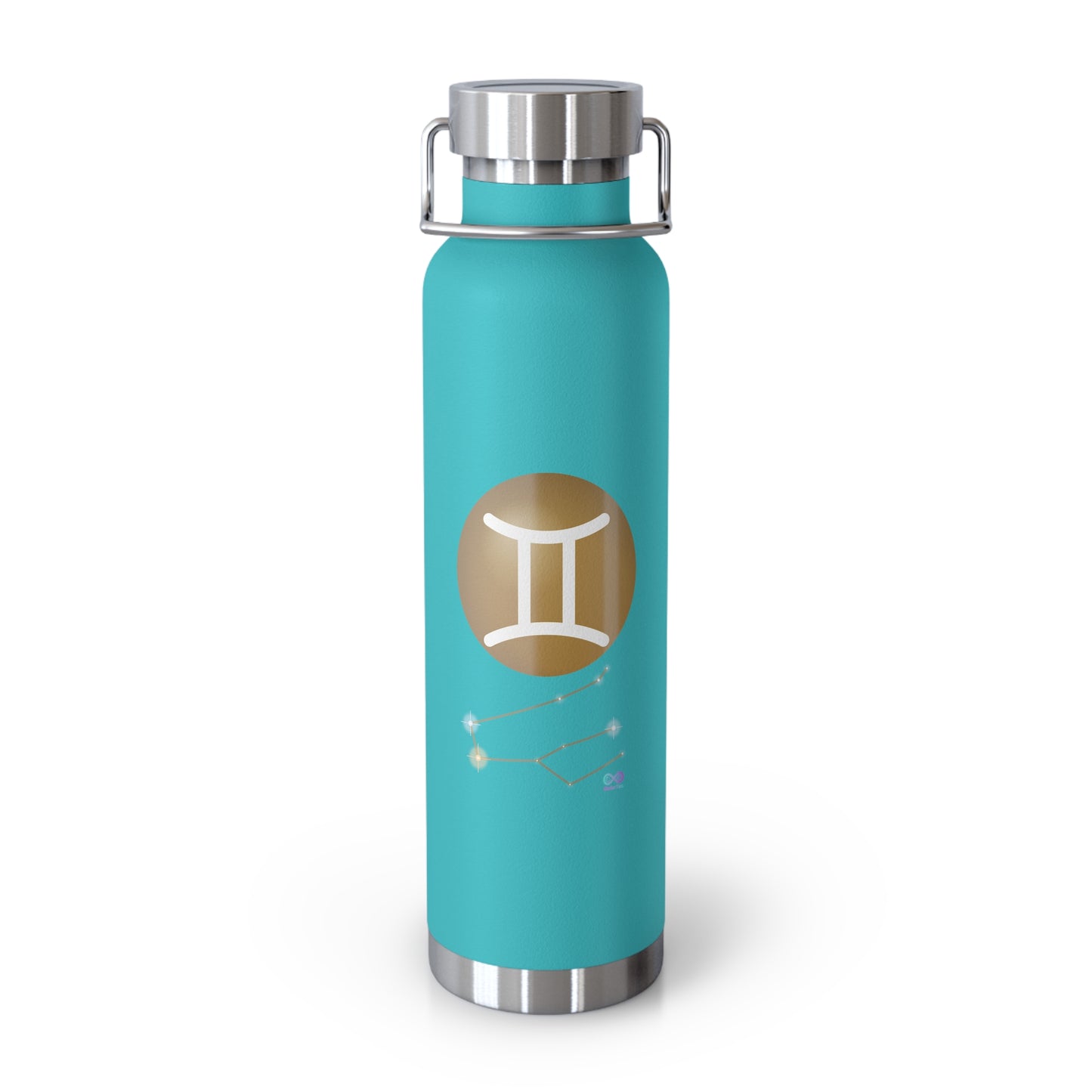 Gemini Zodiac Copper Vacuum Water Bottle — 22oz Insulated Bottle