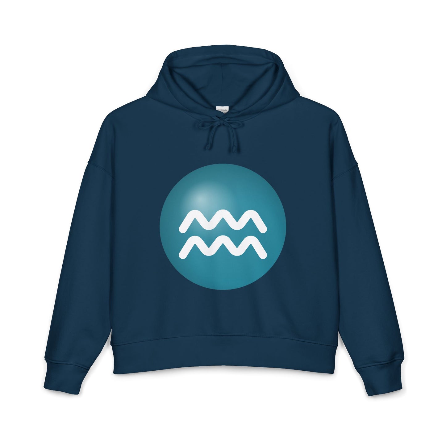 Women's Aquarius Glyph Hoodie — Organic Midweight Astrology Sweatshirt