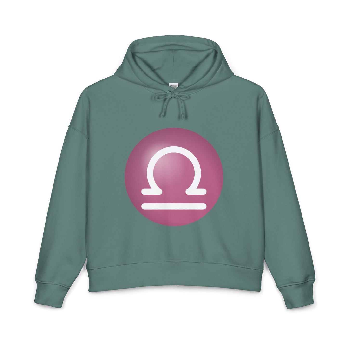 Women's Libra Symbol Hoodie —  Organic Midweight Astrology Pullover