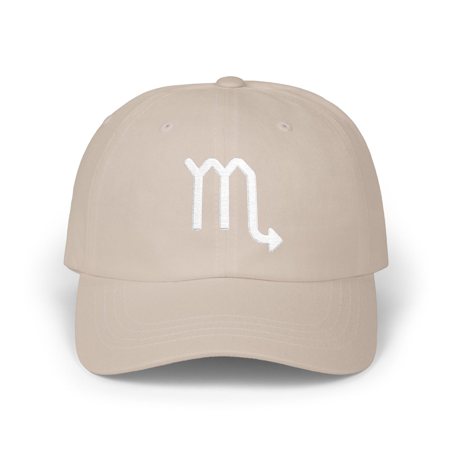 Scorpio Zodiac Hat — White Glyph