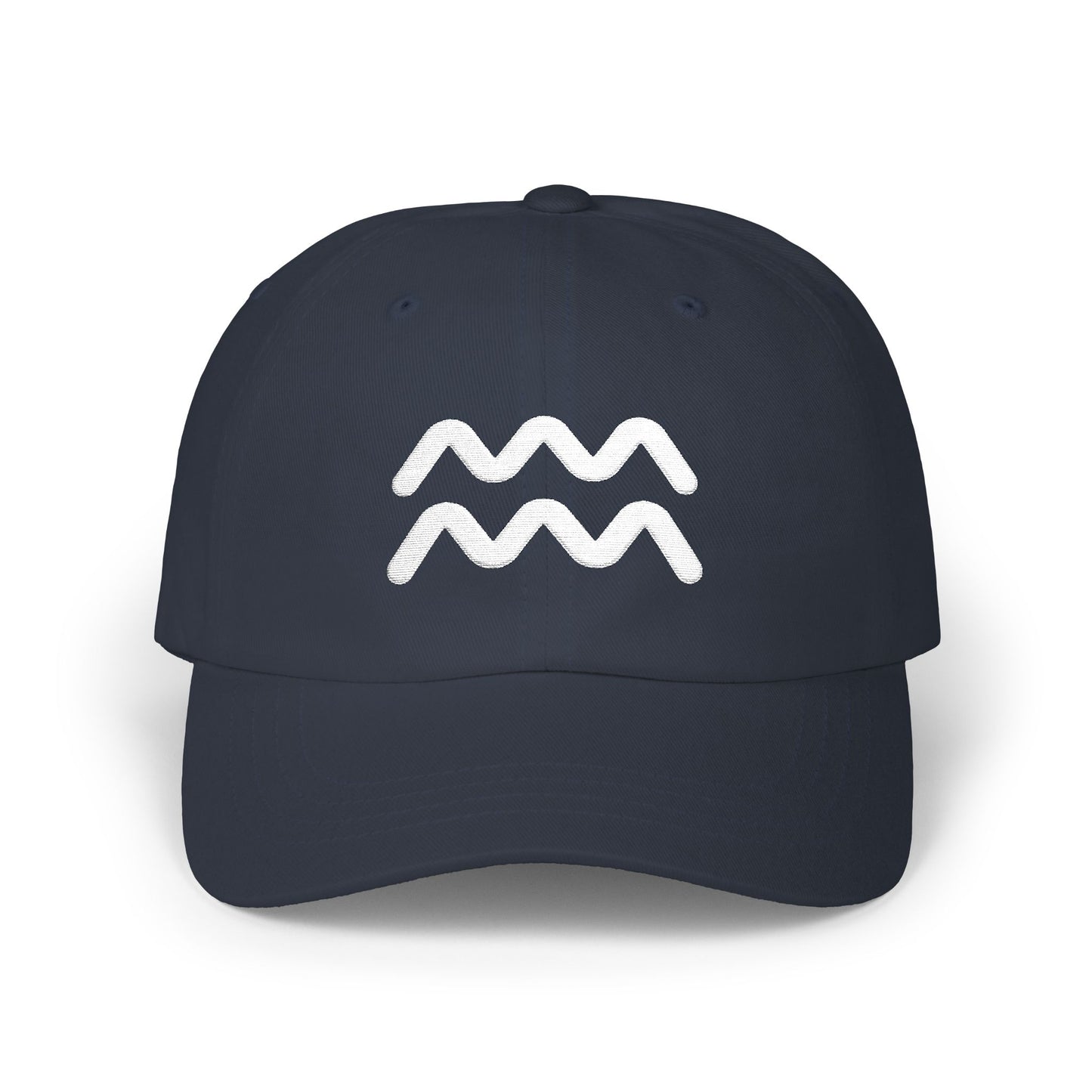 Aquarius Zodiac Hat — White Glyph
