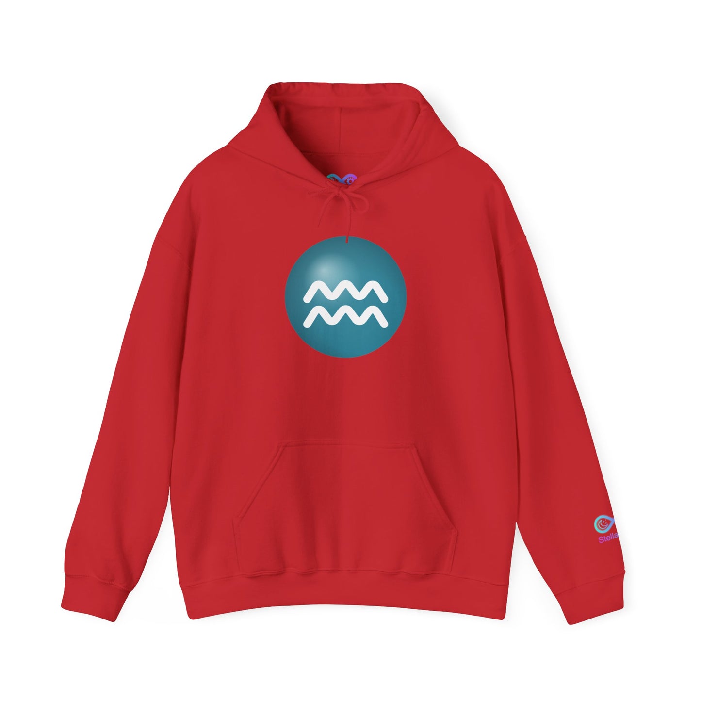Unisex Aquarius Zodiac Hoodie — Astrology Glyph Sweatshirt