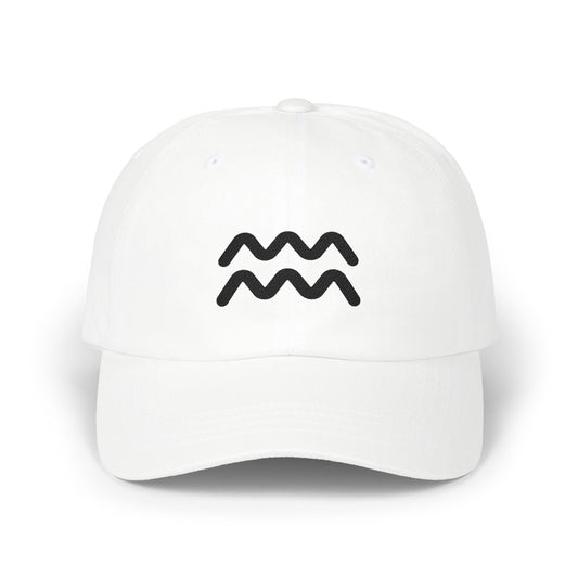 Aquarius Zodiac Hat — Black Glyph