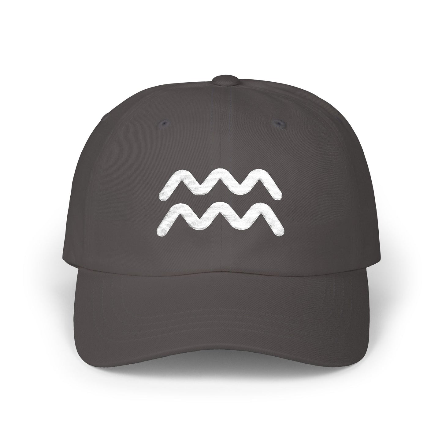 Aquarius Zodiac Hat — White Glyph
