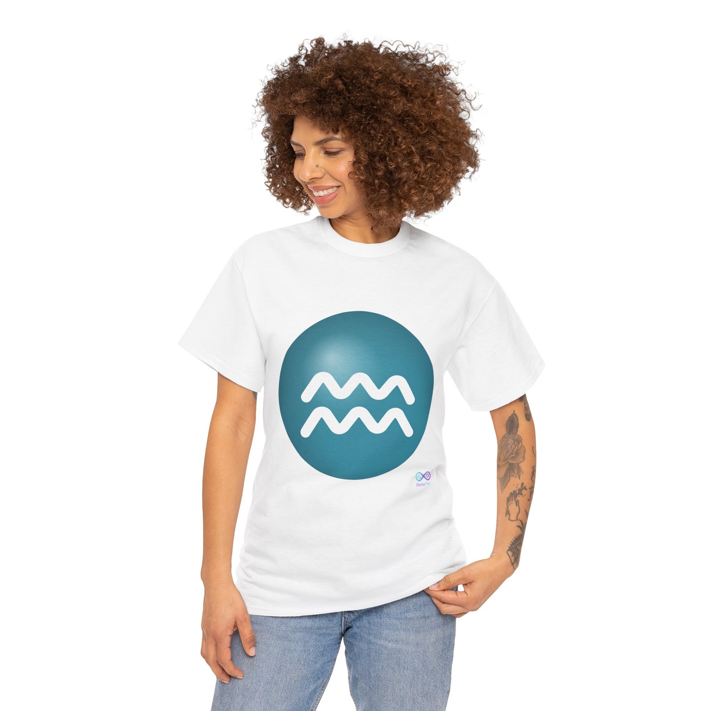 Women's Aquarius Zodiac Symbol Tee