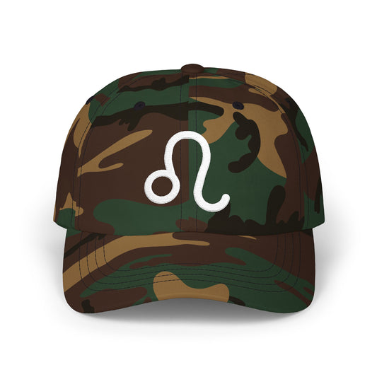 Leo Zodiac Hat — White Glyph