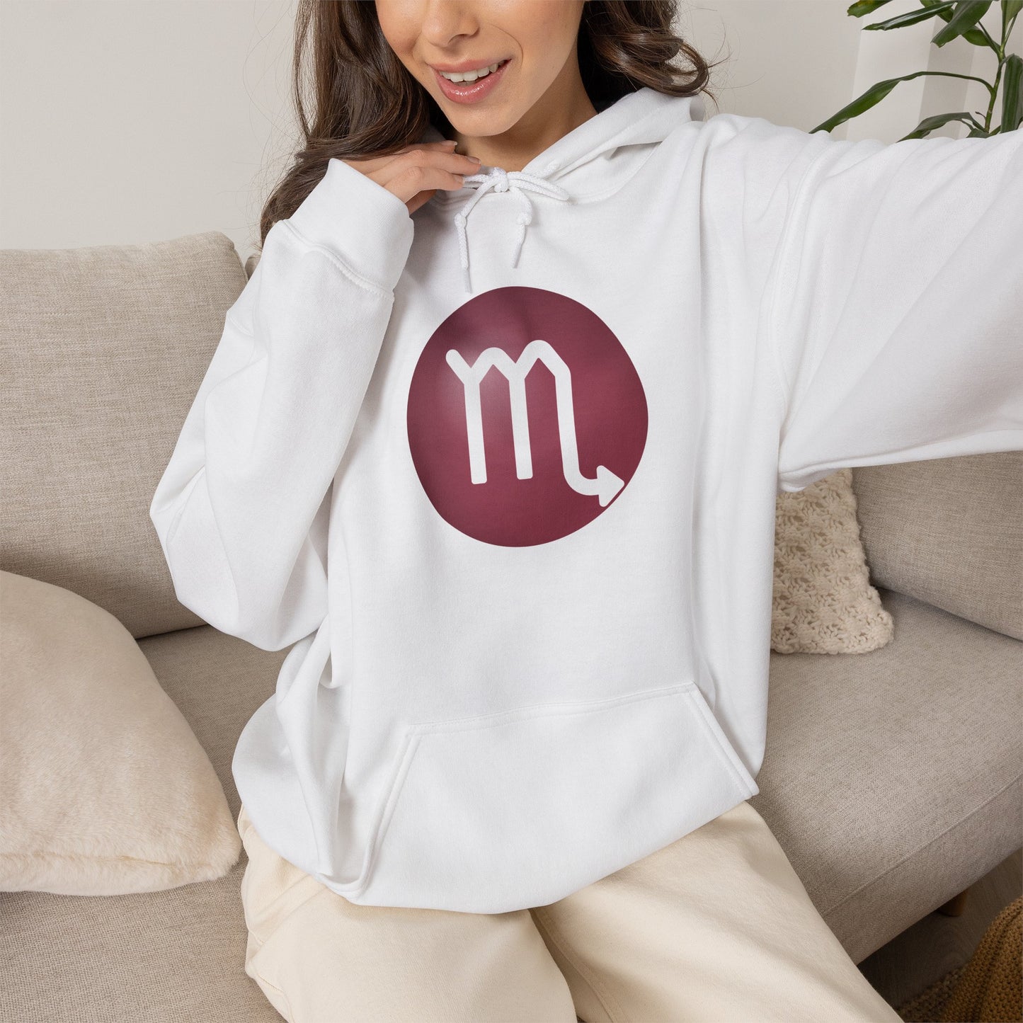 Unisex Scorpio Zodiac Hoodie – Astrology Glyph Sweatshirt