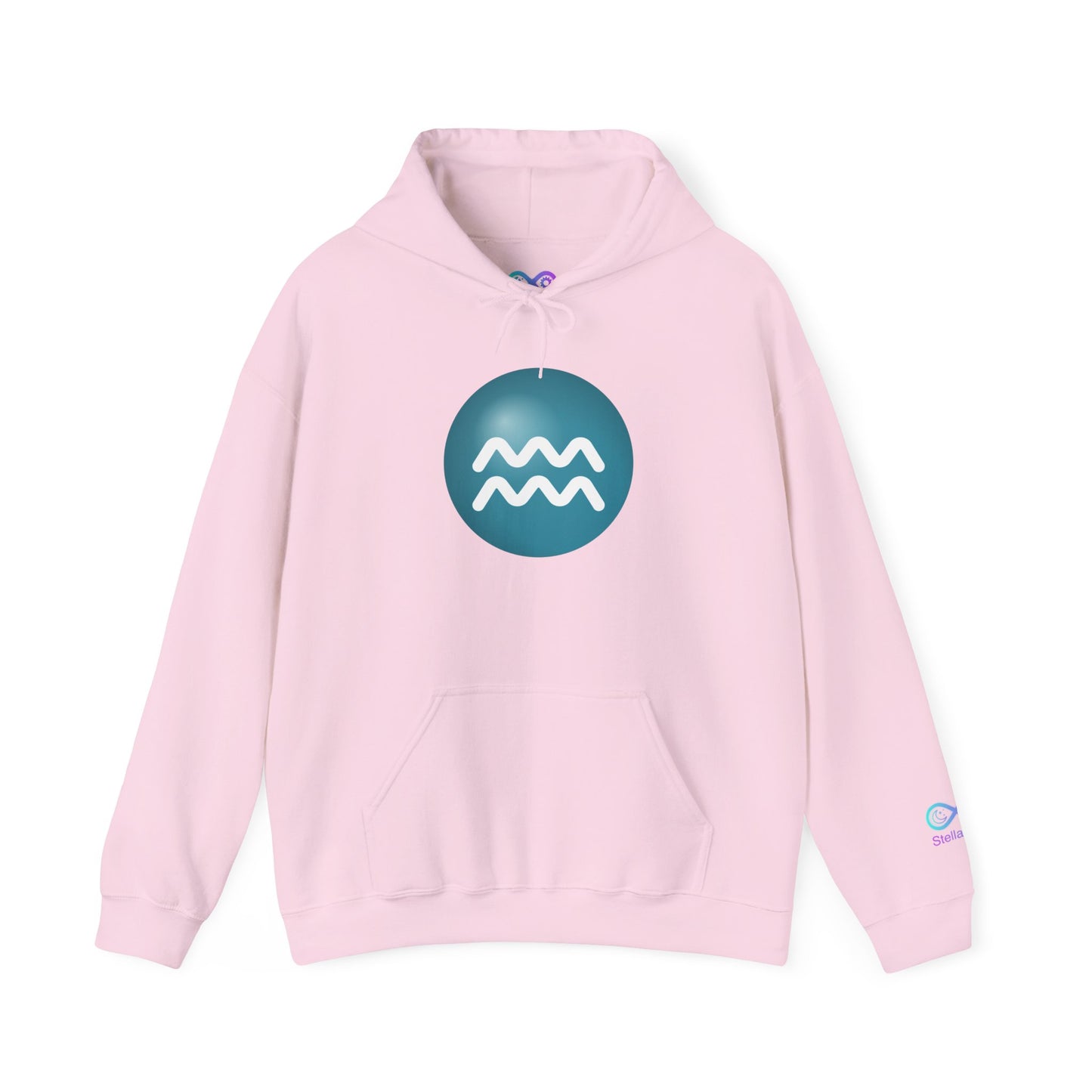 Unisex Aquarius Zodiac Hoodie — Astrology Glyph Sweatshirt