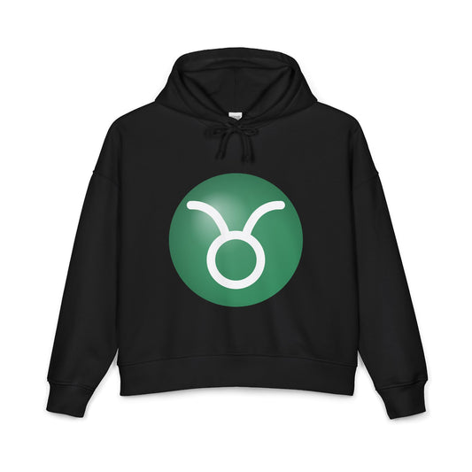 Women's Taurus Zodiac Hoodie — Organic Midweight Astrology Glyph Hoodie