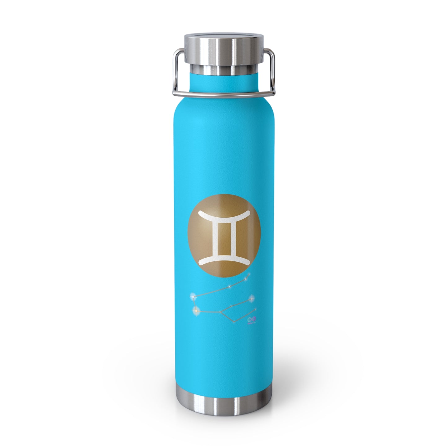 Gemini Zodiac Copper Vacuum Water Bottle — 22oz Insulated Bottle