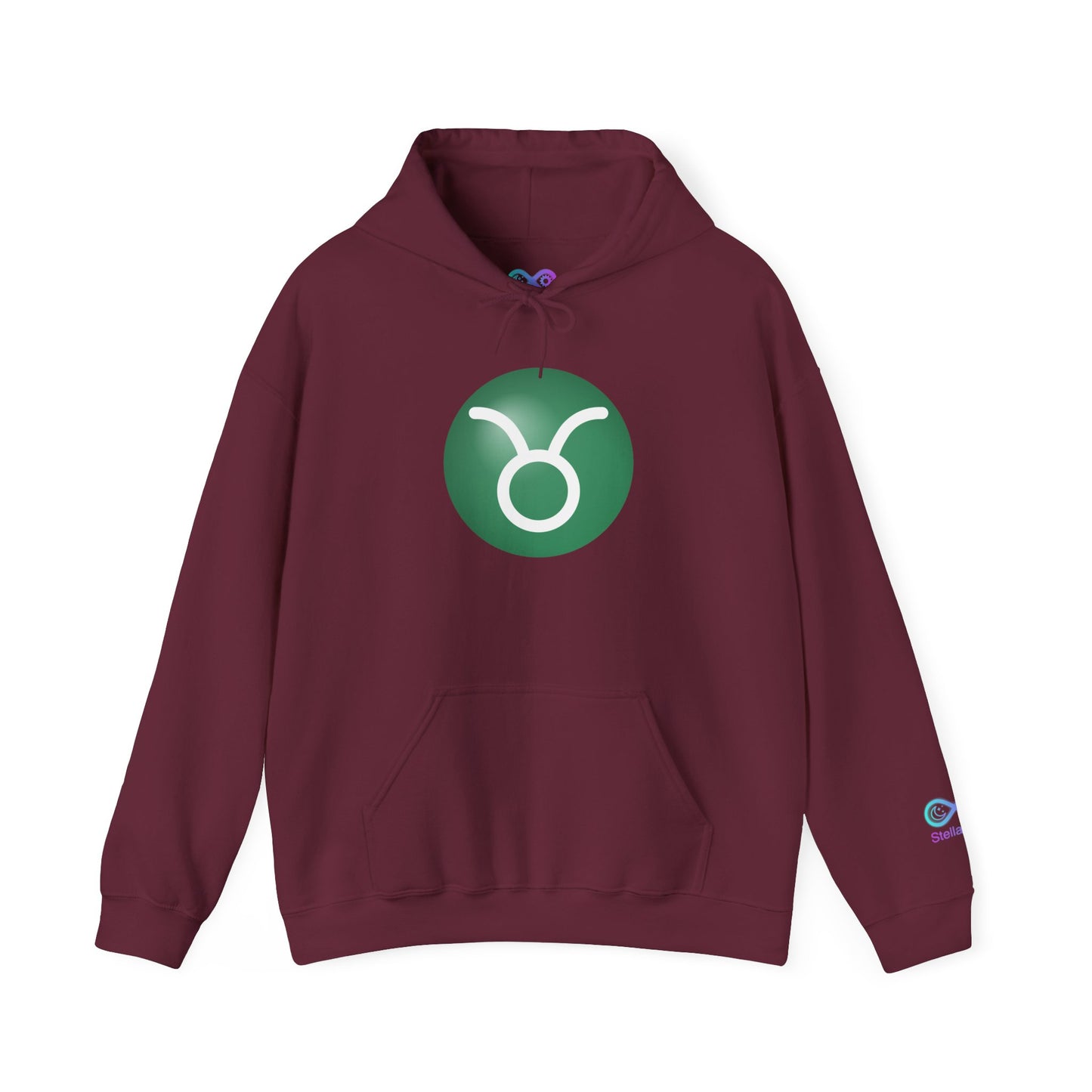 Unisex Taurus Zodiac Hoodie —  Astrology Glyph Sweatshirt