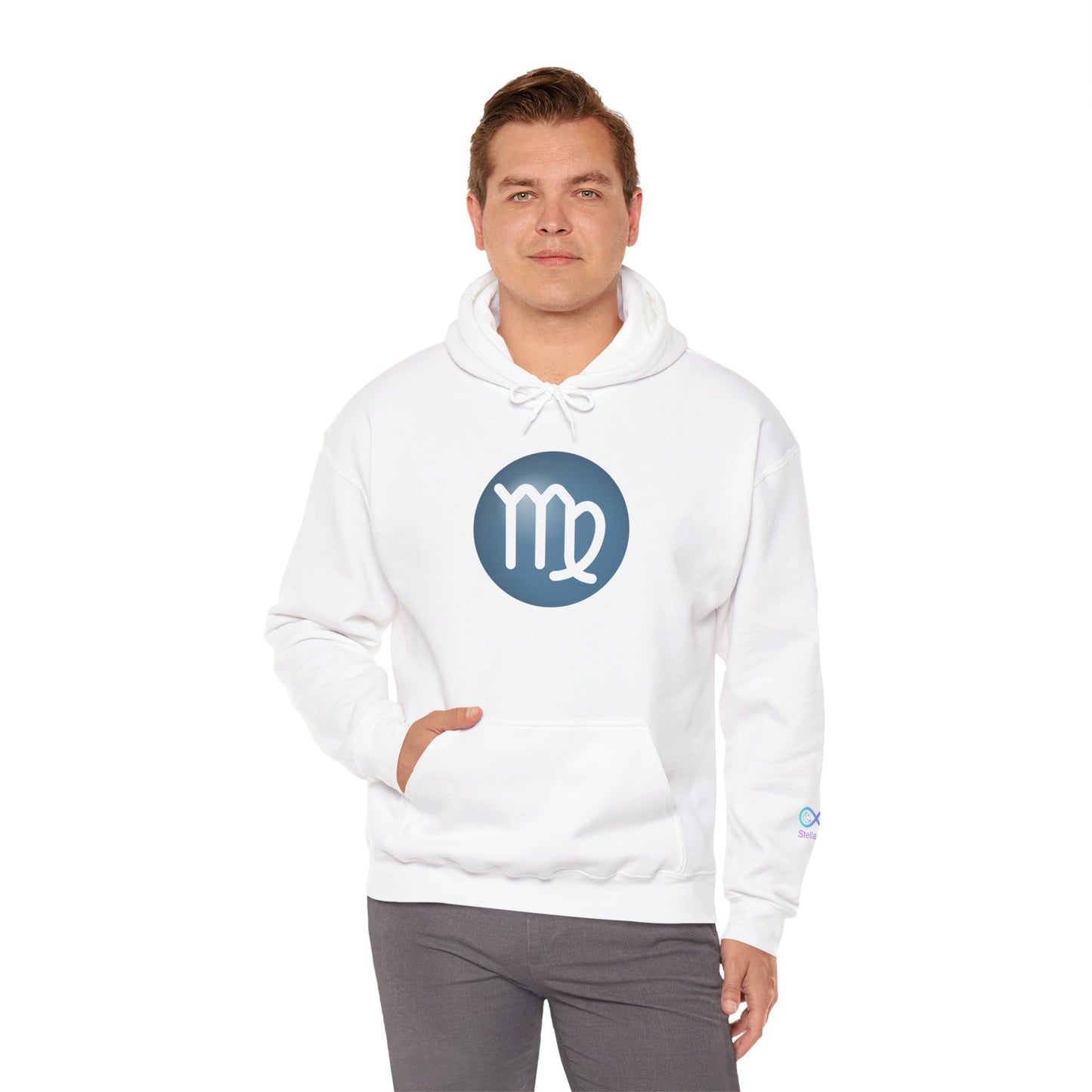 Unisex Virgo Zodiac Hoodie — Astrology Glyph Sweatshirt