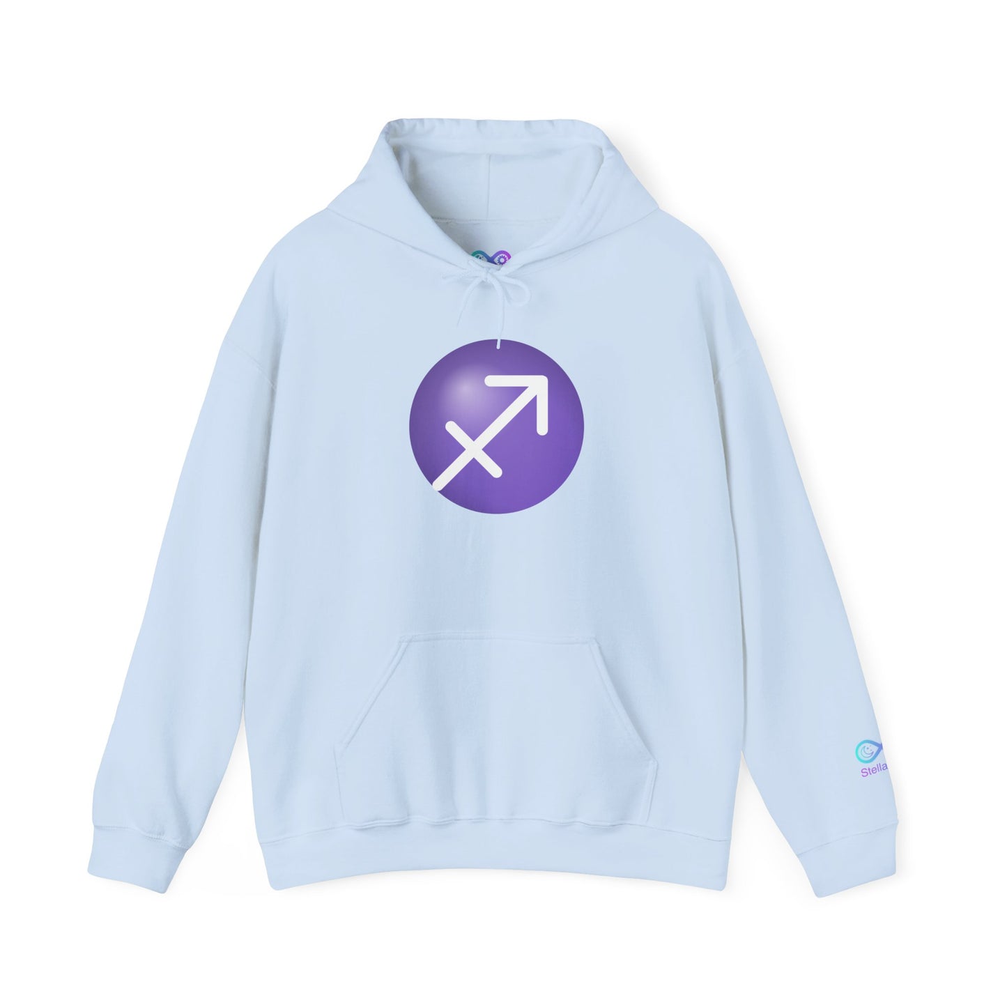 Unisex Sagittarius Zodiac Hoodie – Purple Astrology Sweatshirt