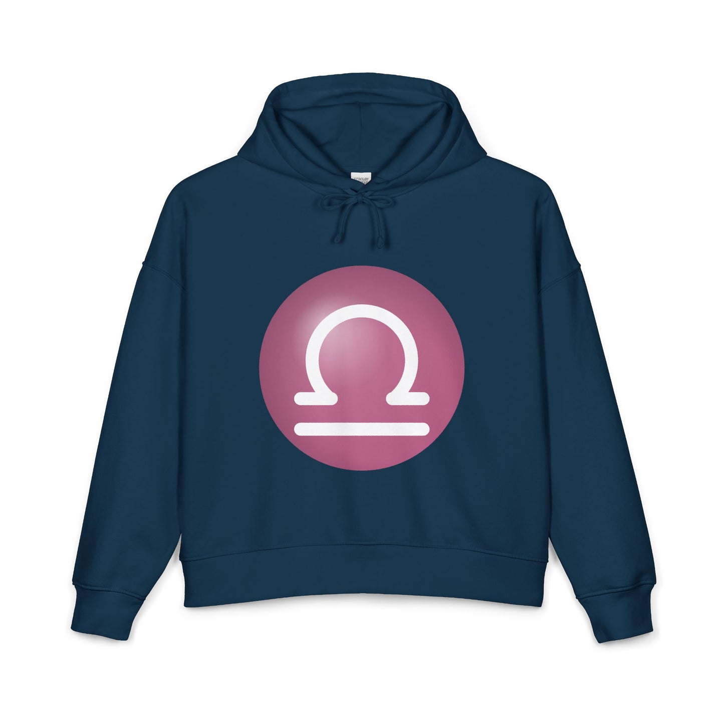 Women's Libra Symbol Hoodie —  Organic Midweight Astrology Pullover