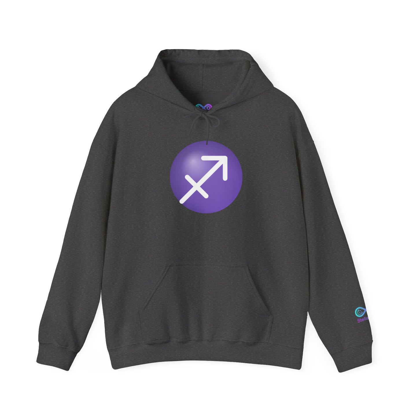 Unisex Sagittarius Zodiac Hoodie – Purple Astrology Sweatshirt