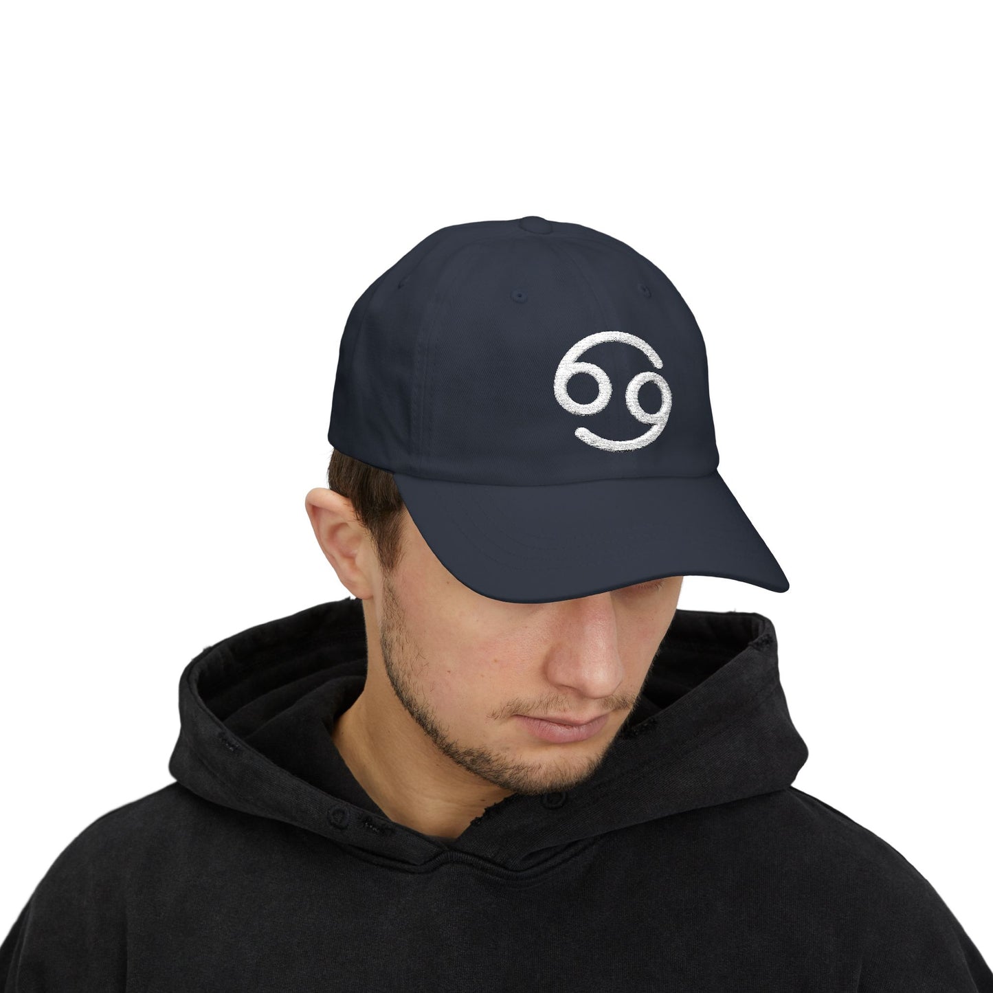 Cancer Zodiac Hat — White Glyph