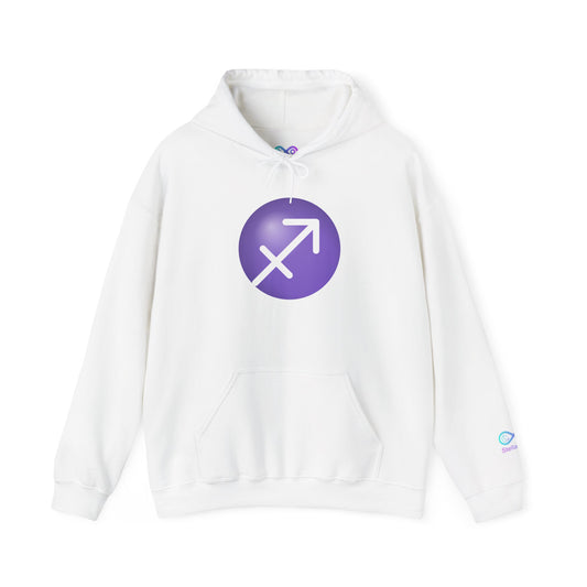 Unisex Sagittarius Zodiac Hoodie – Purple Astrology Sweatshirt