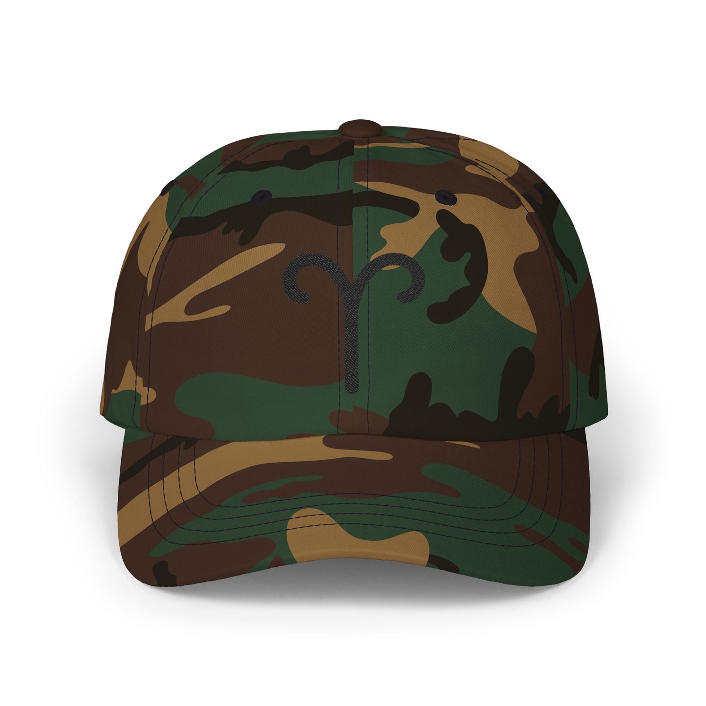 Aries Zodiac Hat — Black Glyph