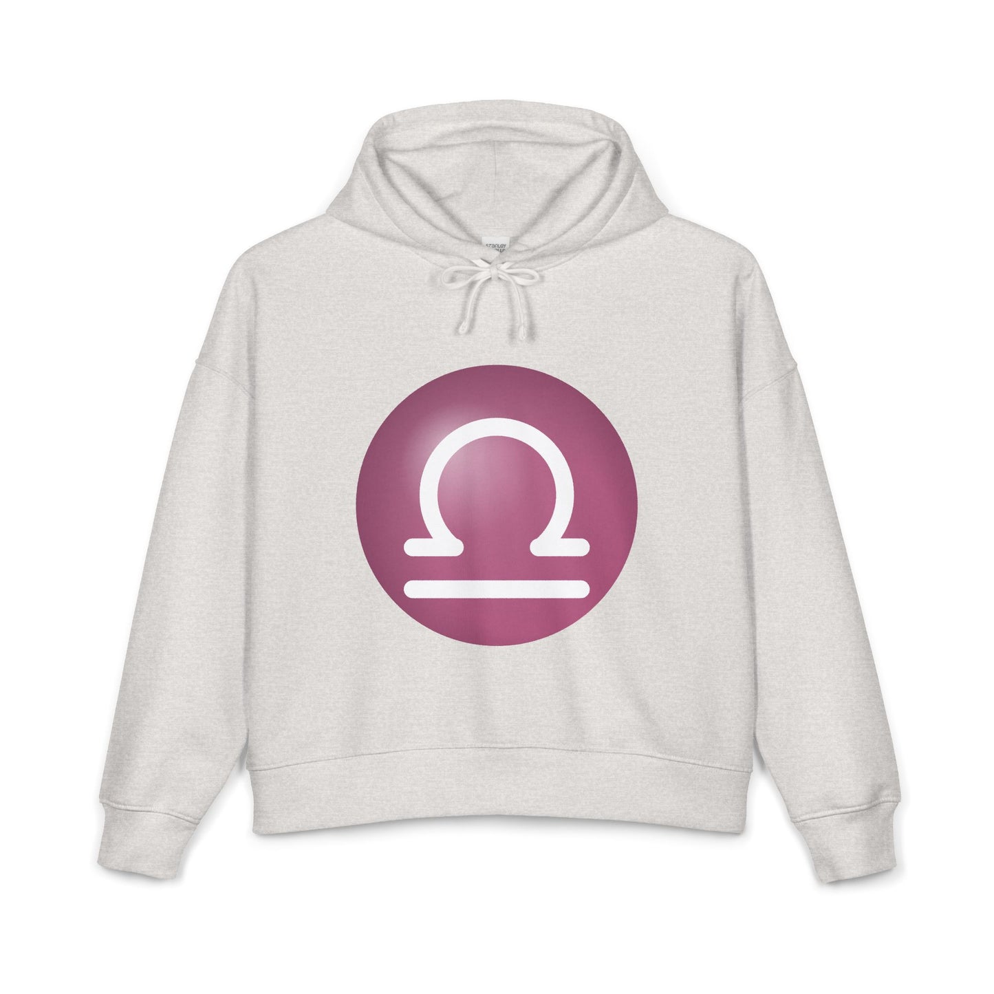 Women's Libra Symbol Hoodie —  Organic Midweight Astrology Pullover