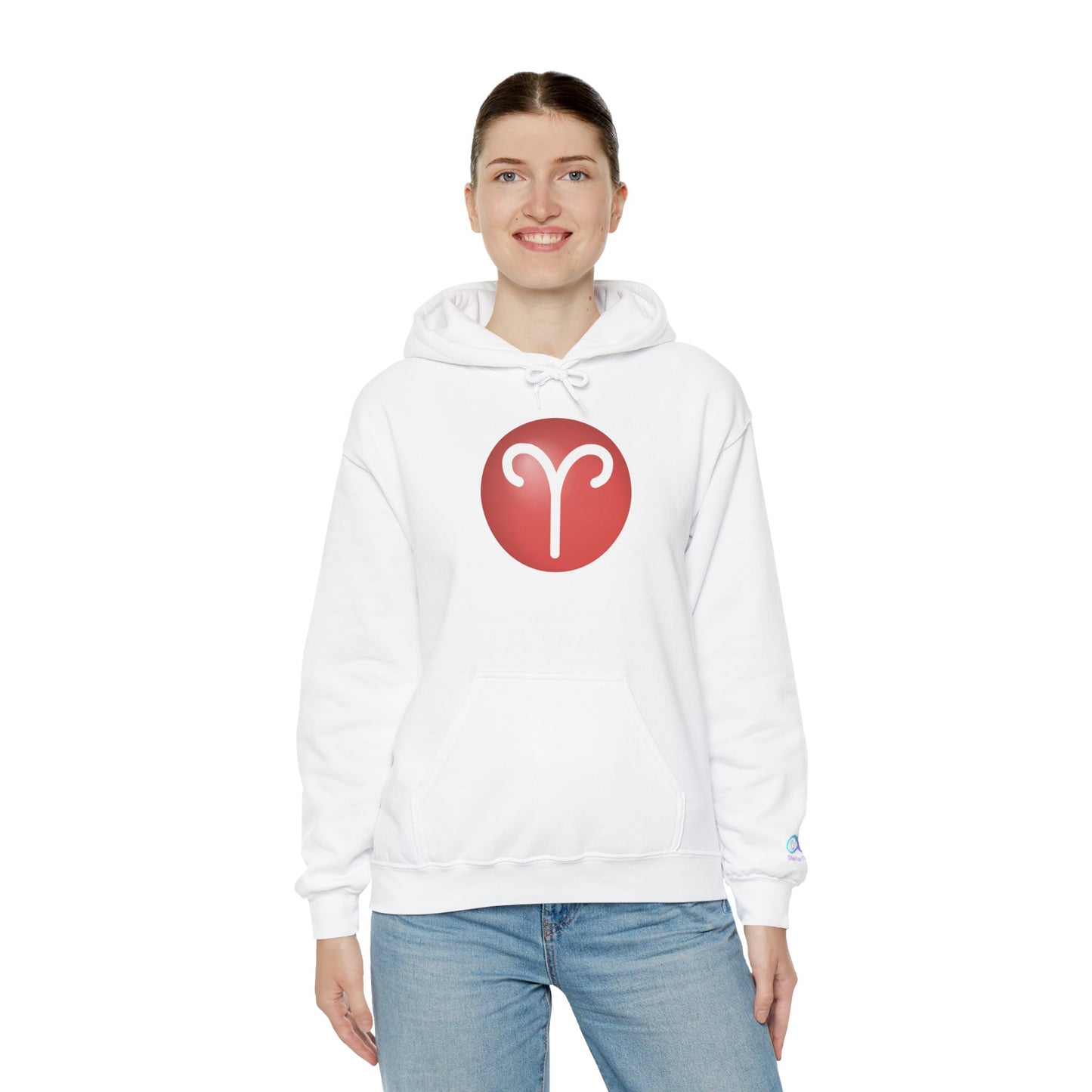 Unisex Aries Zodiac Hoodie — Astrology Glyph Pullover